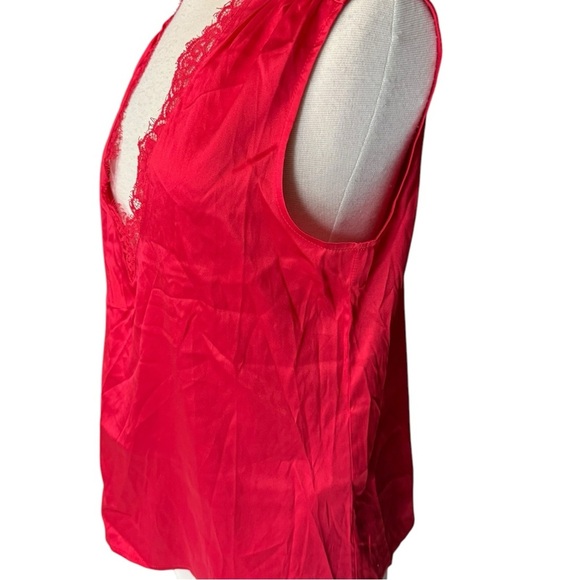 NWT GENERATION LOVE CALLIE LACE COMBO TANK SLEEVELESS RED SZ L - Picture 7 of 10
